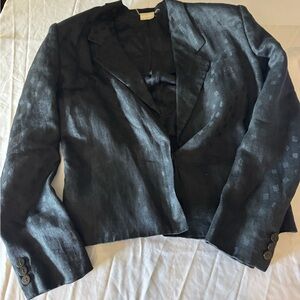 Vintage Giorgio Armani black with pattern and crossed fabric on the back